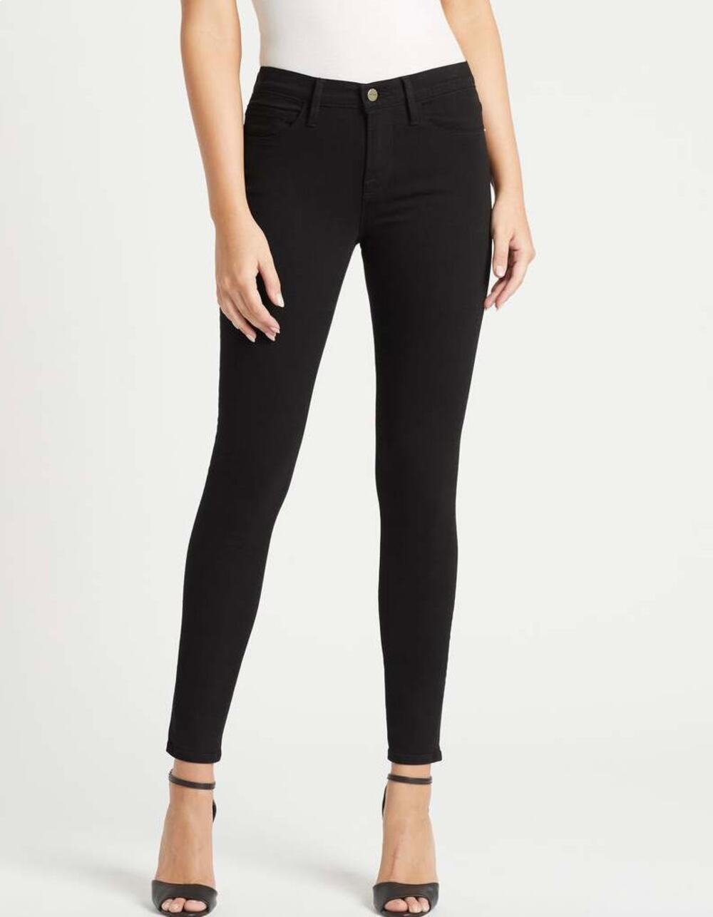 FRAME Denim Le Skinny Jean Film Noir Black Size 28